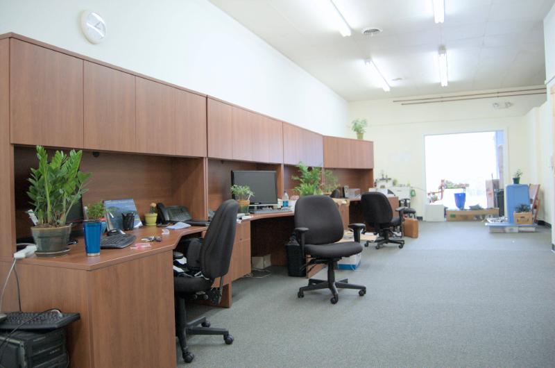 gang of four founders desks with chairs and personal items